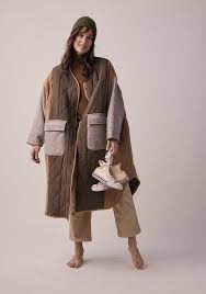 Amente Long Patch Quilted Coat