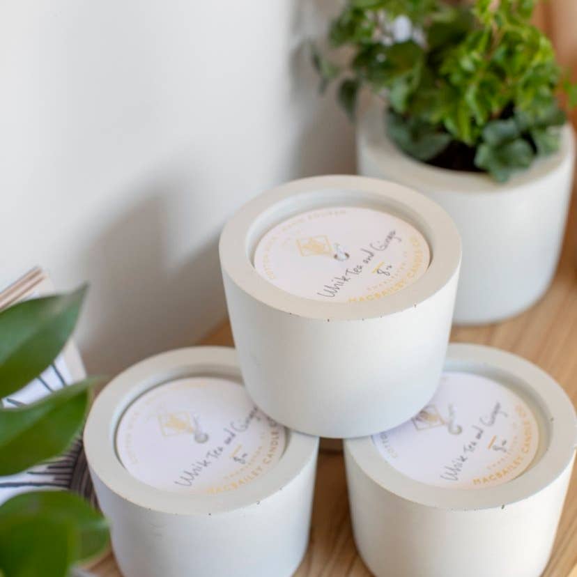 MacBailey Candle White Concrete