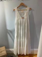 Load image into Gallery viewer, flowing white tiered cotton gauze dress
